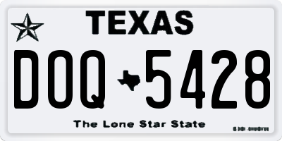 TX license plate DOQ5428