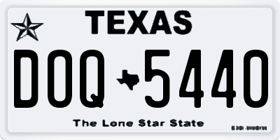TX license plate DOQ5440