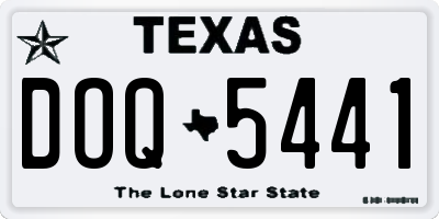 TX license plate DOQ5441