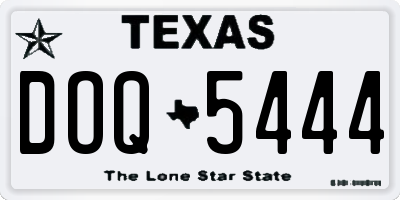 TX license plate DOQ5444