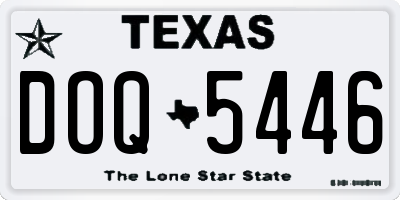 TX license plate DOQ5446