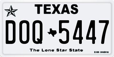 TX license plate DOQ5447