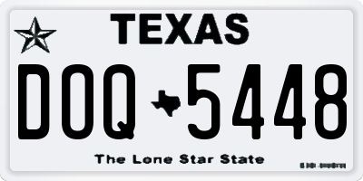 TX license plate DOQ5448