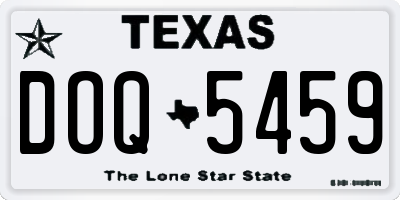 TX license plate DOQ5459