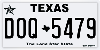 TX license plate DOQ5479