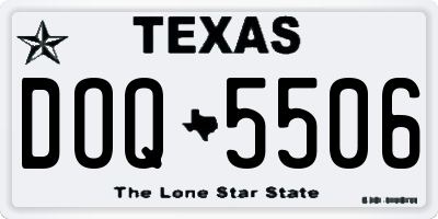 TX license plate DOQ5506