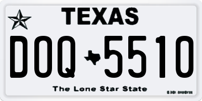 TX license plate DOQ5510