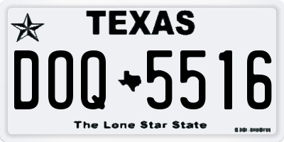 TX license plate DOQ5516