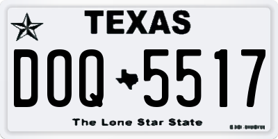 TX license plate DOQ5517