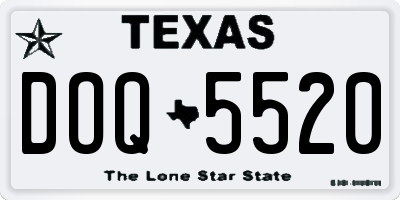 TX license plate DOQ5520