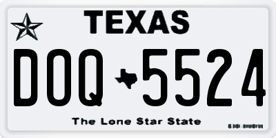 TX license plate DOQ5524