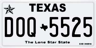 TX license plate DOQ5525