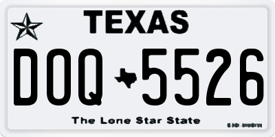 TX license plate DOQ5526