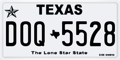 TX license plate DOQ5528