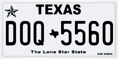 TX license plate DOQ5560
