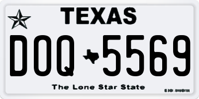 TX license plate DOQ5569