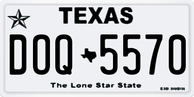 TX license plate DOQ5570