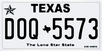 TX license plate DOQ5573