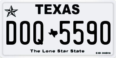 TX license plate DOQ5590