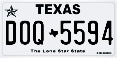 TX license plate DOQ5594