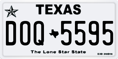 TX license plate DOQ5595