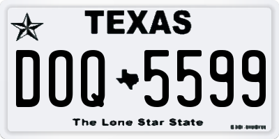 TX license plate DOQ5599