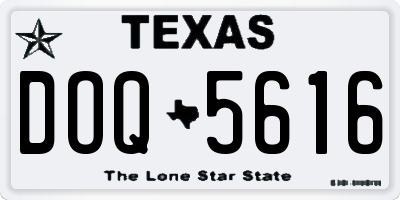 TX license plate DOQ5616