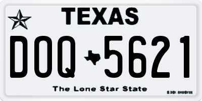 TX license plate DOQ5621
