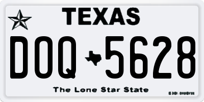 TX license plate DOQ5628