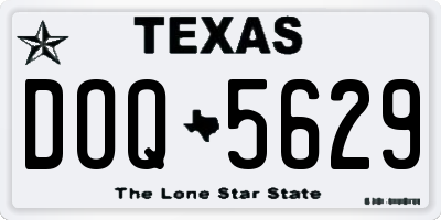 TX license plate DOQ5629