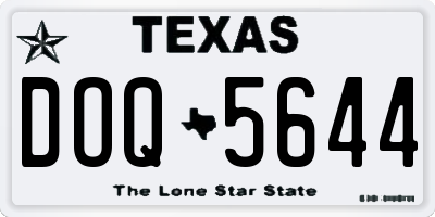 TX license plate DOQ5644