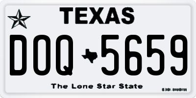 TX license plate DOQ5659