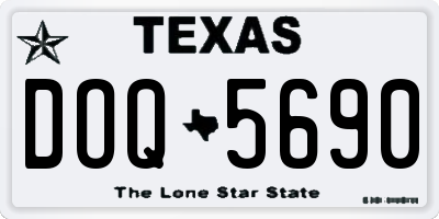 TX license plate DOQ5690