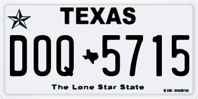 TX license plate DOQ5715