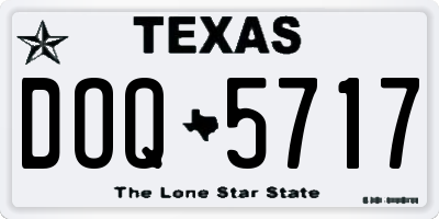 TX license plate DOQ5717