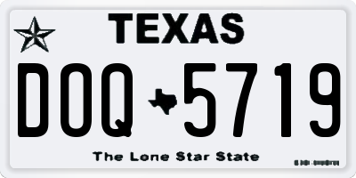 TX license plate DOQ5719