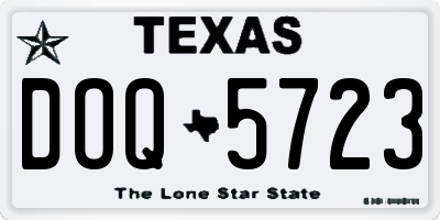 TX license plate DOQ5723
