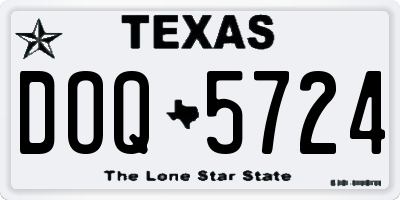 TX license plate DOQ5724