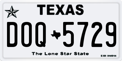 TX license plate DOQ5729
