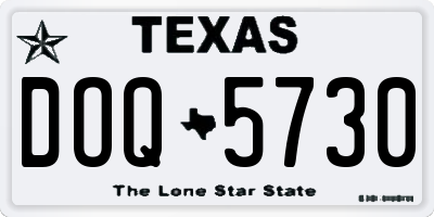TX license plate DOQ5730