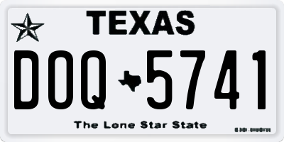 TX license plate DOQ5741
