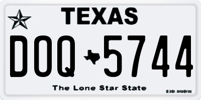 TX license plate DOQ5744
