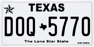 TX license plate DOQ5770