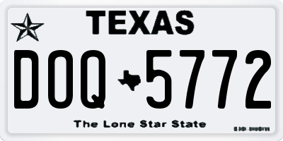 TX license plate DOQ5772