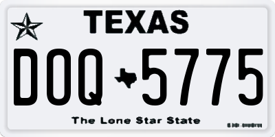TX license plate DOQ5775