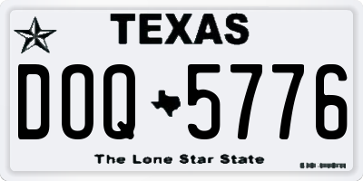 TX license plate DOQ5776