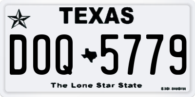 TX license plate DOQ5779