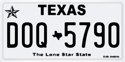 TX license plate DOQ5790