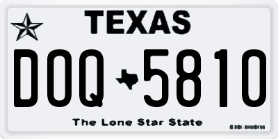 TX license plate DOQ5810
