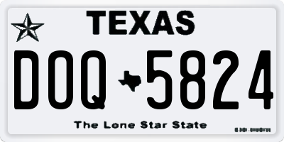 TX license plate DOQ5824